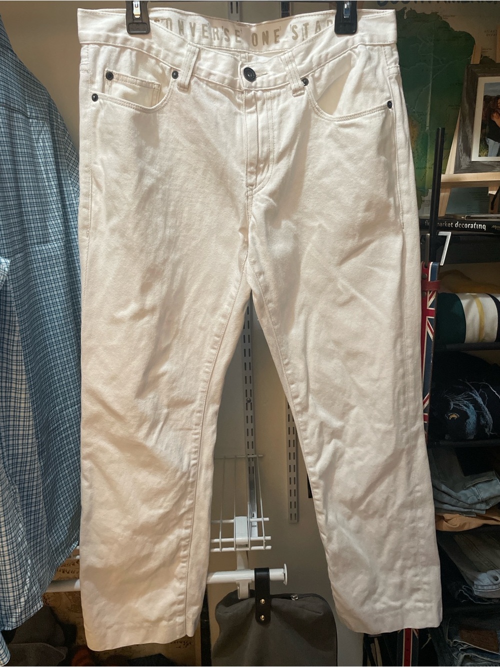 Converse One Star White Denim Jeans